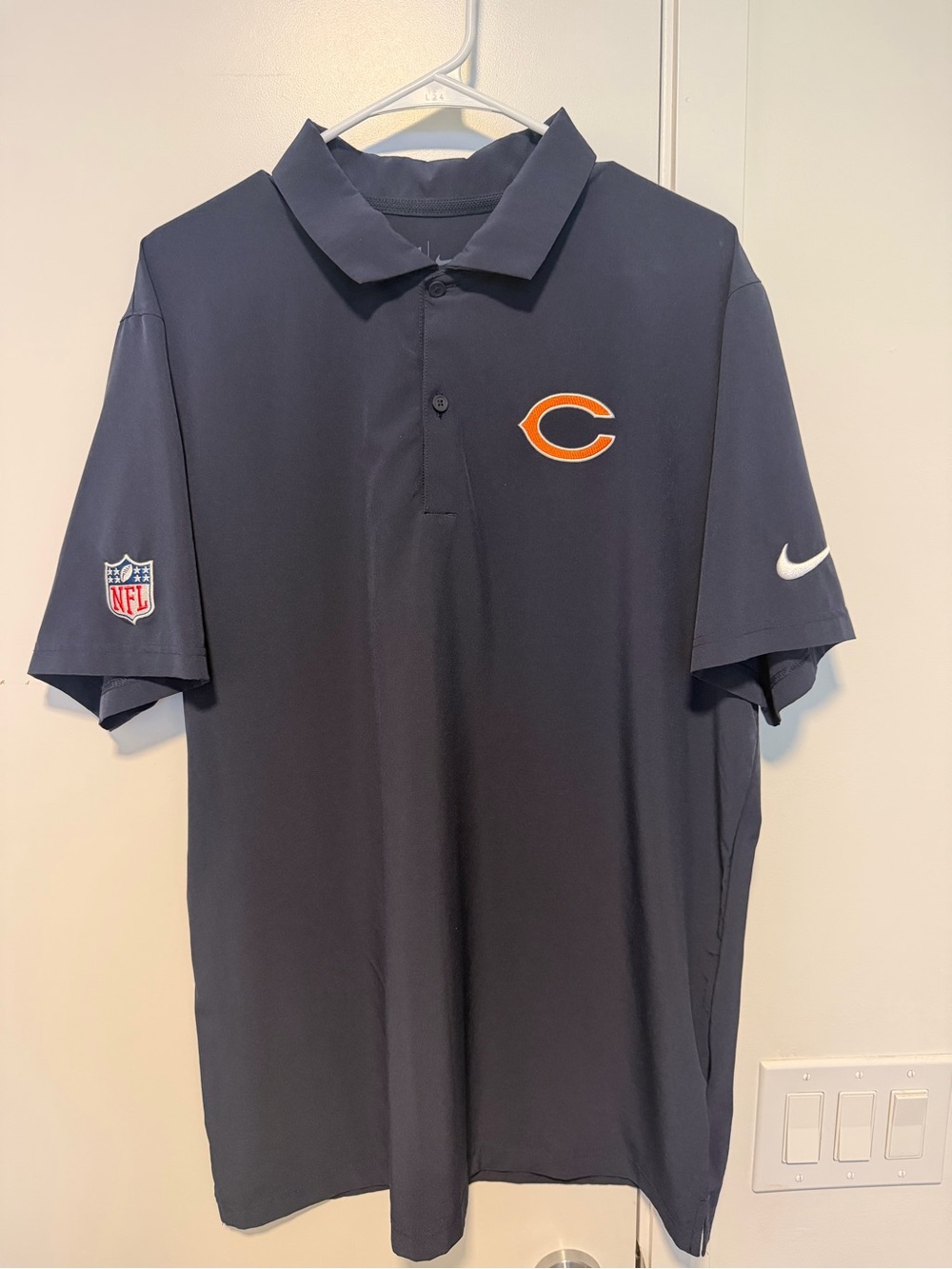 Nike Men’s Navy Polo with Chicago Bears Logo